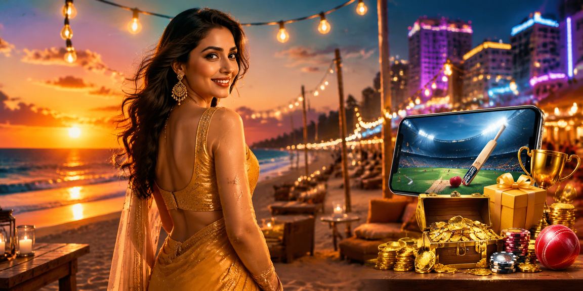 কক্সবাজার সৈকতে স্পোর্টস বেটিং নিয়ে বসে থাকা একজন মহিলা